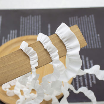 in stock White Fungus Pleated Non-elastic Lace Black Light Ruffled Doll Pet Lolita Skirt Cuff