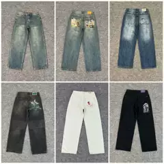Derschutze Gallery Denim Jeans High Street Embroider Trendyy Casual Fashion Straight Jeans