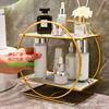 Light Luxury Multi-Layer Desktop Bathroom Storage Rack Dressing Table Organizer Bathroom Sink Cosmetics Storage Rack