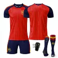 Red blank version + socks + shin guards