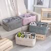 Baby Diaper Basket Toy Storage Basket Storage Basket Tassel Portable Basket Hand-Woven Compartments Removable and Portable