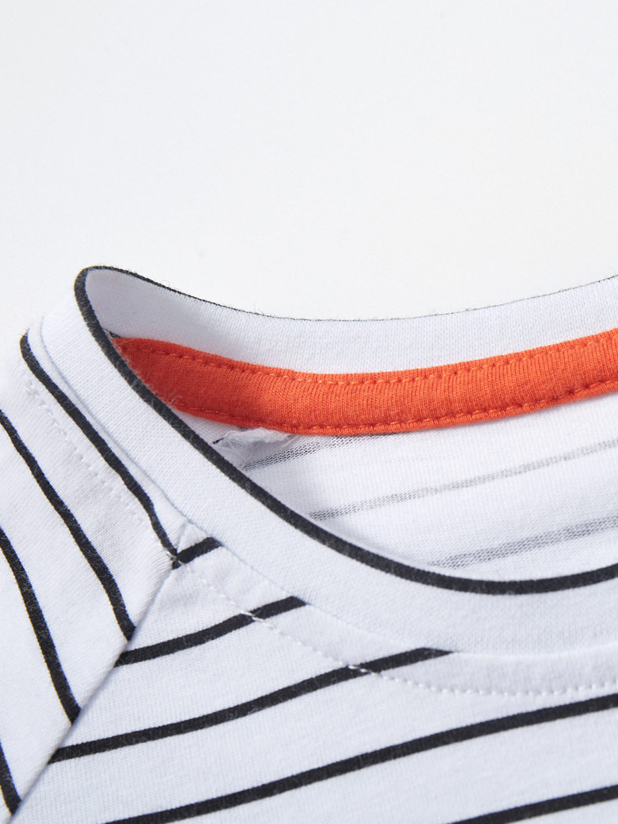 Source Factory Kids' Clothing Wholesale, Cartoon Striped Boys' Set, Summer Kids' Set