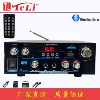 Cross-border Hot-selling AK55 Digital BlUetooth U Disk Radio Two-channel Factory Direct Power Amplifier