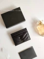 Black caviar leather black buckle