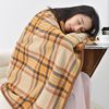 Cross-Border Class a Soft Shawl Blanket Thickeneded Polar Fleece Blanket Autumn and Winter Lazy Blanket Nap Blanket Multi-Functional Warm