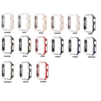 New Hollow-Out Single-Row Diamond-Encrusted Pc Protective Case Suitable for Apple Siwatch 11Th Generation 10/987Se