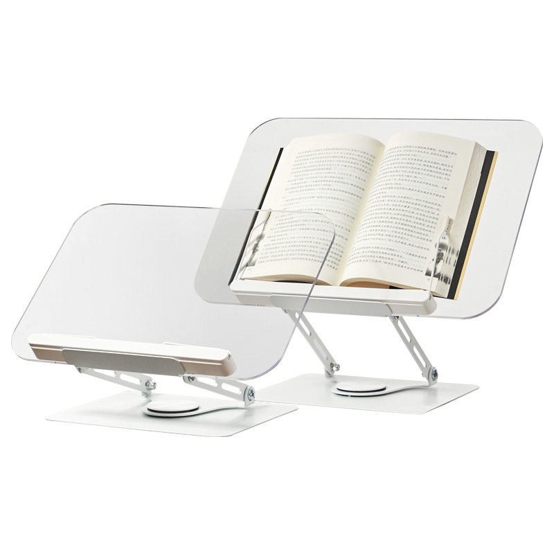 Multifunctional Acrylic Reading Bookshelf Desktop Rotating Reading Bookshelf Children's Student Reading Bookshelf Tablet Holder