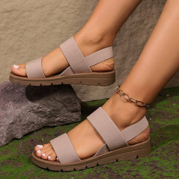 Foreign Trade Large Size Lightweight and Comfortable Soft-Soled Sports Sandals for Women's Casual Outer Wear Wear-Resistant Non-Slip Flat Sandals