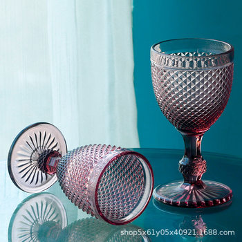 Factory Direct supply pigment primary color pineapple series thickened beer cocktail glass wine glass goblet juice glass