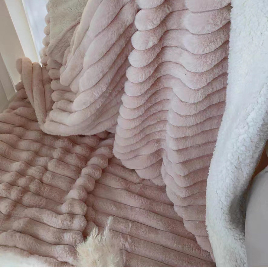 Tuscan Blanket Imitation Rabbit Blanket Bubble Velvet Blanket Double-sided Thickened Office Nap Blanket Sofa Cover Blanket