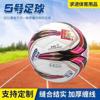 No. Pu5 Football Adhesive Thermal Fit Football Adult Youth Training Competition Football Delivery No. 5 Football Printing