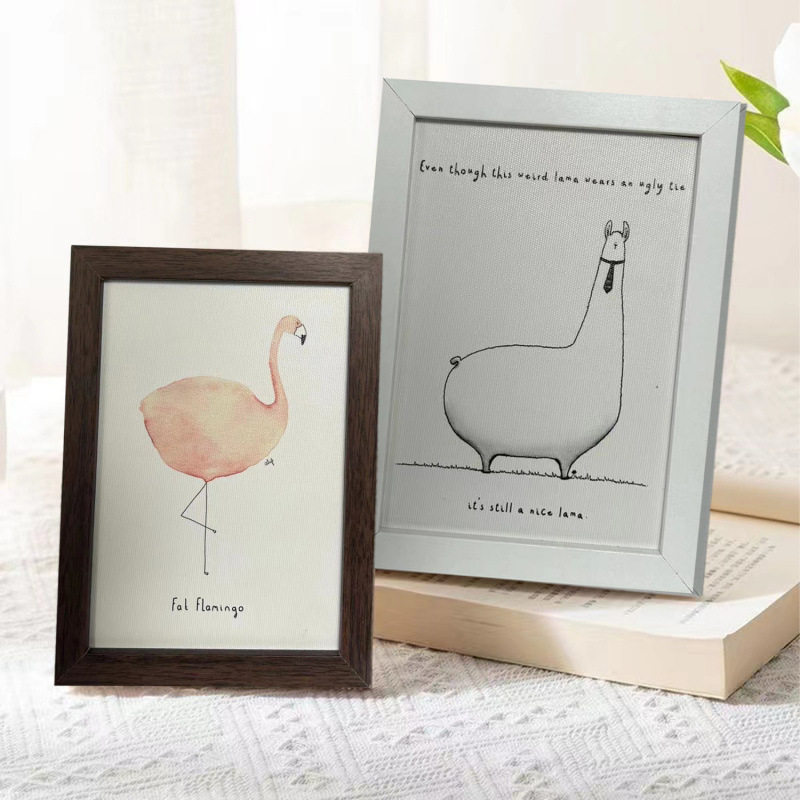 Photo Frame Table Creative Wall Hanging 5-Inch 67810A4 Picture Frame Teacher Student Photo Solid Wood