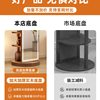Solid Wood Clothes Hanger Bedroom Floor-Standing Coat Rack with Mirror Integrated Living Room Home Removable Multi-Functional Storage Rack
