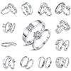 Couple ring Korean version of simple ring simulation diamond ring opening zircon classic ring couple wedding ring a generation of hair