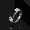 New Chessboard Pad Ring Men's Trendy Brand All-match Personalized Retro High-end Glue Dropping Single Ring Open Men's Ring