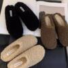 Baotou Fur Slippers for Women 2025 New Spring & Fall Versatile Outer Wear Cotton Slippers Casual Fashion Home Shoes
