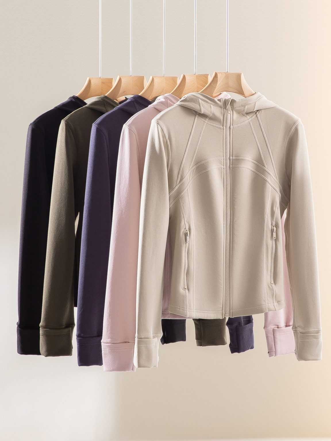 Comfortable Stretch Cotton Jacket Women's Hooded Straight Pants Sports Fitness Suit Two-Piece Slimming Look Warm Autumn and Winter Women's Clothing