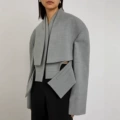 Irregular short jacket-grey