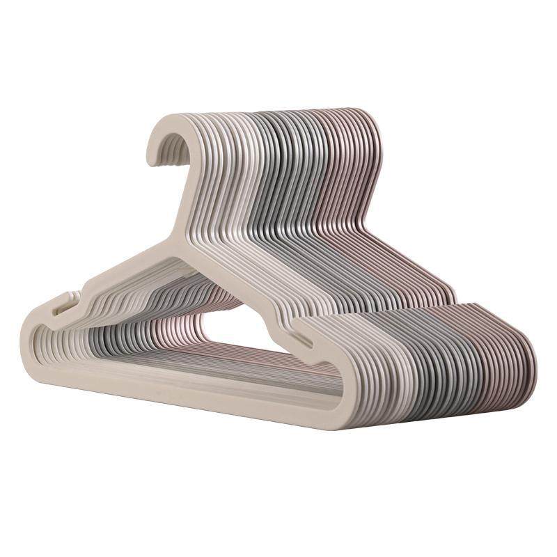 Storage and Arranger Household Children's Plastic Seamless Clothes Hanger Clothes Hanging Adult Clothes Brace Non-slip Hook Clothes