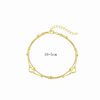 Japanese and Korean ins new simple exquisite love bracelet wholesale elegant double-layer beaded chain alloy peach heart bracelet
