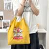 Summer New Canvas Bag Japanese Versatile Embroidered Ballchain Eco-Friendly Bag Trendy Shopping Bag Women's Shoulder Bag