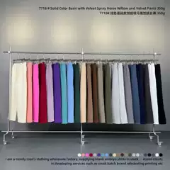 Streetwear No Logo No Wash 22 Colors Fleece Thickened Winter Warm Casual Wide-Leg Straight Pants Unisex Long Sweatpants