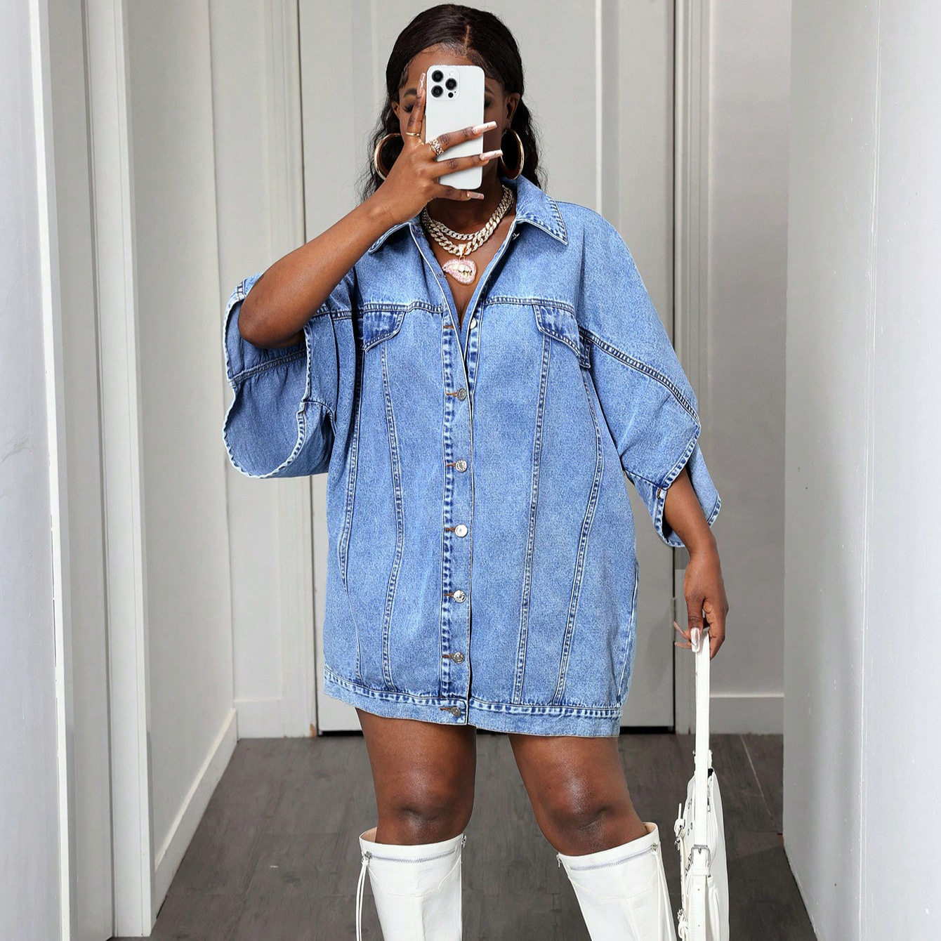 Womens Loose Denim Jacket Sleeveless Casual Street Style Perfect for Spring and Summer Wholesale Available