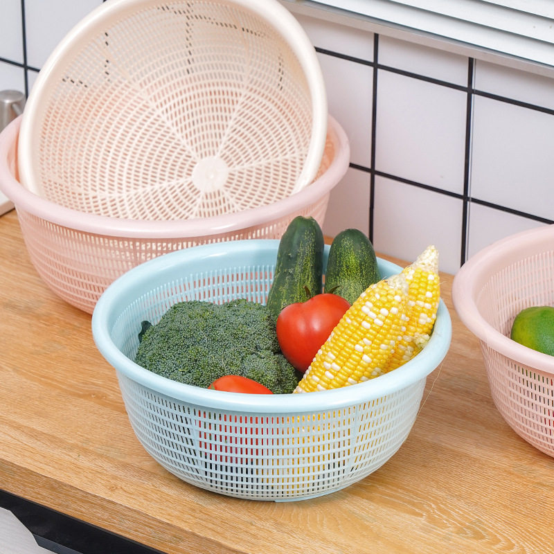 ✅ Kitchen Vegetable Washing Basket, Plastic Set for Draining, Fruit Washing Basin, Sink Storage Basket, Tableware, Vegetable Washing Basin, Rice Washing Basket