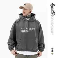 Lanhai Men's Wear | 2025 Autumn and Winter New Trendy Brand Painter Erd Melancholic Rich Second Generation Washed Gradient Hooded Sweatshirt