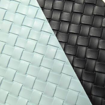 Spot Wholesale 1.5*1.5 Large Woven Cloth Pattern Artificial Leather Pvc Luggage Sofa Car Interior Seat Leather