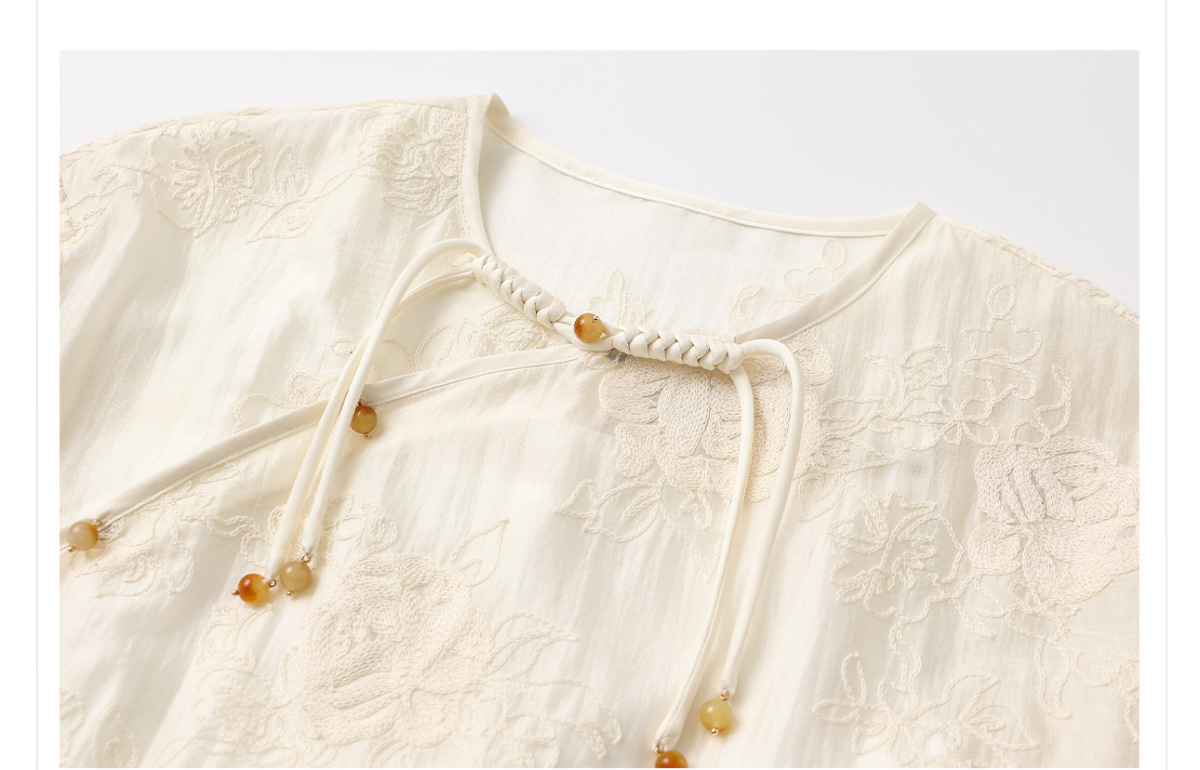 Đầm suông nữ dài tay cổ tròn họa tiết hoa vải Tencel