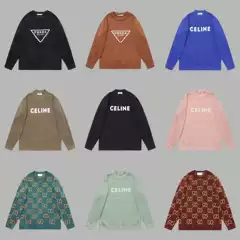 2026 Autumn and Winter Trendy Brand Letter Logo All-Over Round Neck Knitted Sweater for Men and Women, Loose Casual Top with Long Sleeves