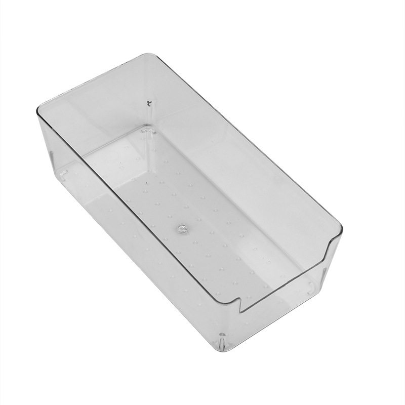 Office Desktop Storage Box Transparent PET Jewelry Box Cosmetic Finishing Basket Small Storage Basket Drawer Classification Box
