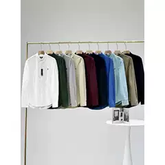 Raff Rl Embroidered Pony Casual Shirt Long-Sleeved Business Slim Shirt Men's and Women's Sun Protection Linen Shirt