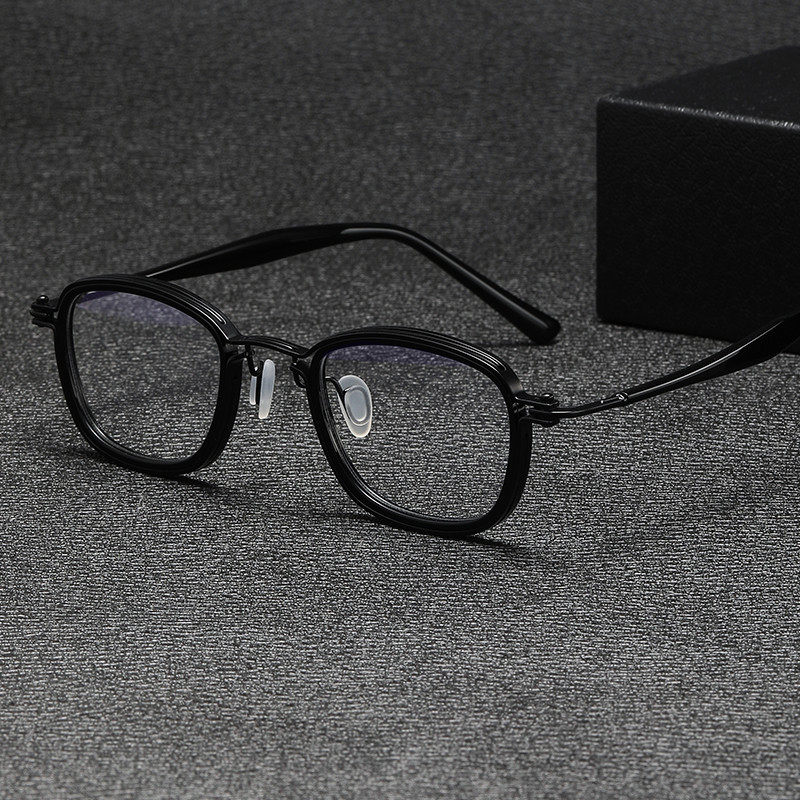 Business Retro Pure Titanium Plus Size Glasses Ultra Light Pure Titanium Plate Glasses Frame Myopia Glasses ARLT5861Pro
