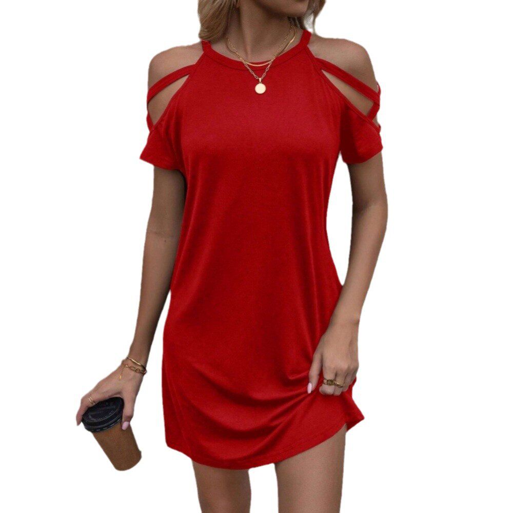 Loose Fit Casual Sexy Off Shoulder Knit Mini Dress Spring Summer Collection Perfect for Parties or Everyday Wear