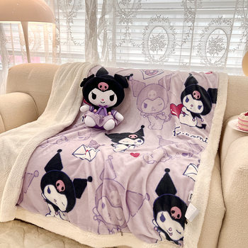 Cross-border Foreign Trade Wholesale Sanrio Autumn and Winter Warm Blanket Thickened Milk Velvet Lamb Velvet Blanket Nap Blanket