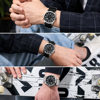 Men's Fashion Business Belt Waterproof Quartz Watch Boys Student Canvas Bag Watch Multi-Functional Luminous Men's Watch
