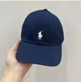 Navy blue white label