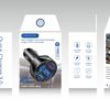 Fast charging 4USB with digital display car charger QC3.0 cigarette lighter 4.8A car universal 66W plus color box