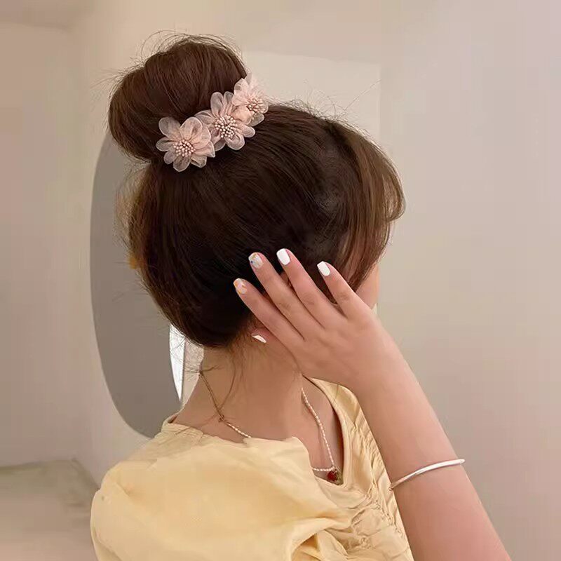 Lazy Marubeni Head Hair Curler Headwear Korean-style Simple All-match Hair Curling Bub New Style Flower Hair Curling Artifact for Women