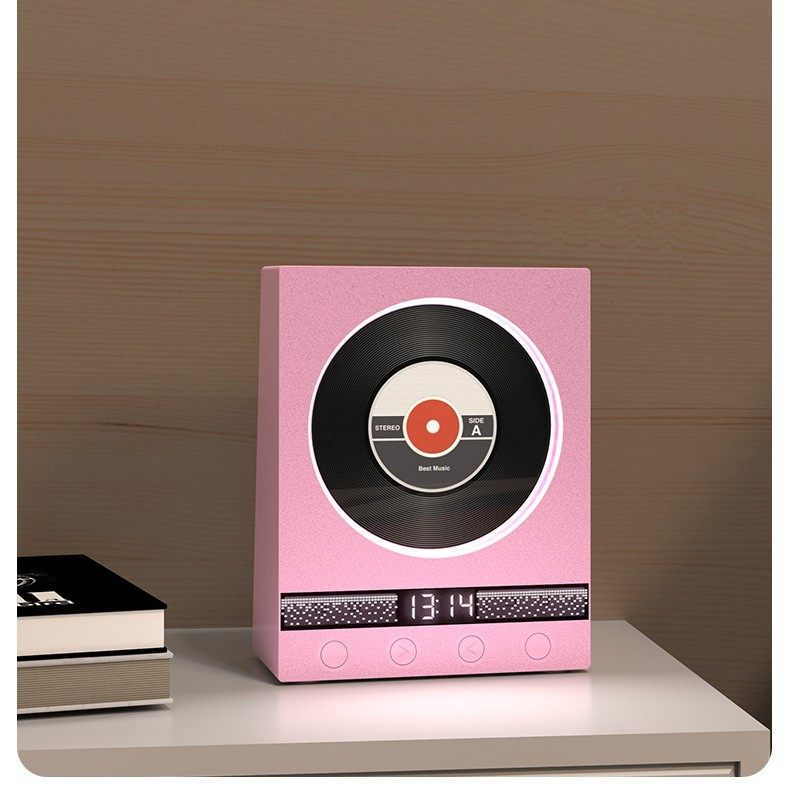Record Speaker Night Light Retro Vinyl Record Player Bluetooth Speaker Cd Player Mini Small Audio Radio Spot