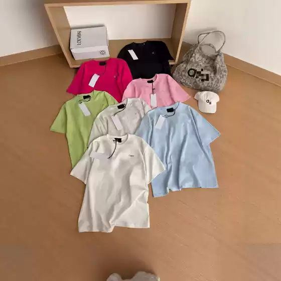 25 New Summer Styles Dopamine-Colored Classic Loose Round-Neck Casual T-Shirts in 7 Colors
