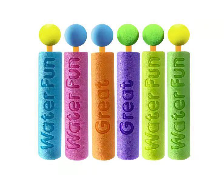 定制跨境亚马逊玩具直筒泡沫EVA材质夏日沙滩戏水抽拉式水炮水枪