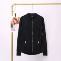Black gold zipper jacket