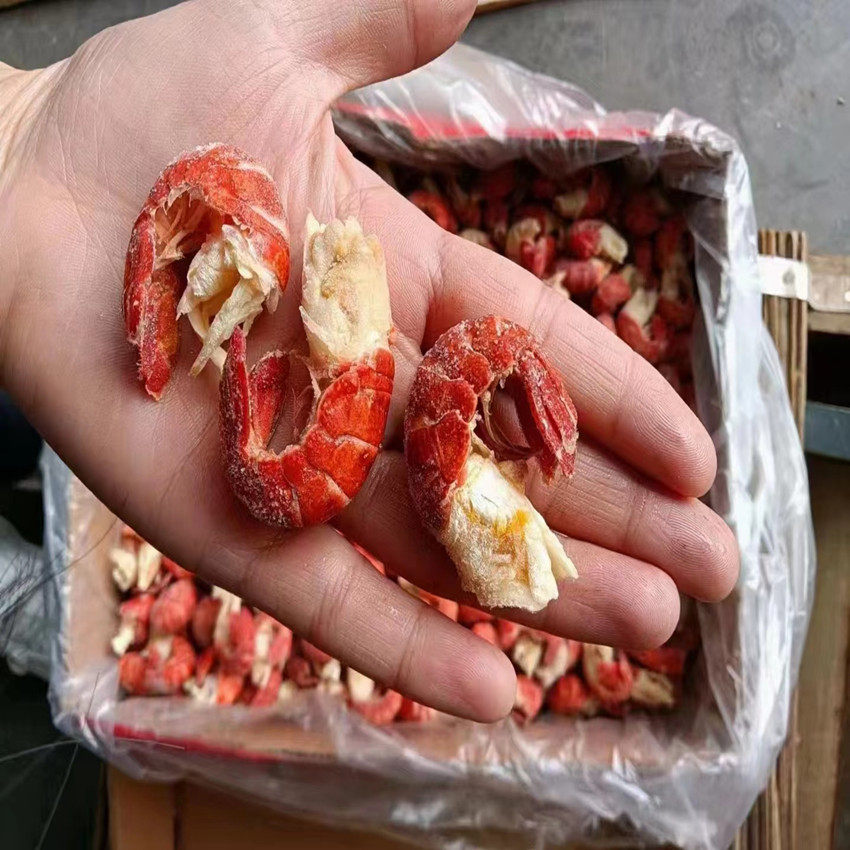 Wholesale Dry Ice Special Grade Lobster Tail Without Ice, Whole Box Commercial Frozen Crayfish Tail, Spicy Seafood with Juice
