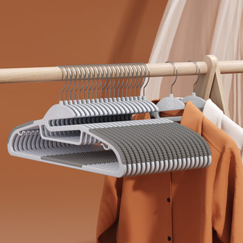 Thickened and Reinforced Non-Slip, Traceless, Anti-Shoulder-Hanging Clothes Hangers for Drying and Organizing Clothes, Suitable for Clothing Stores