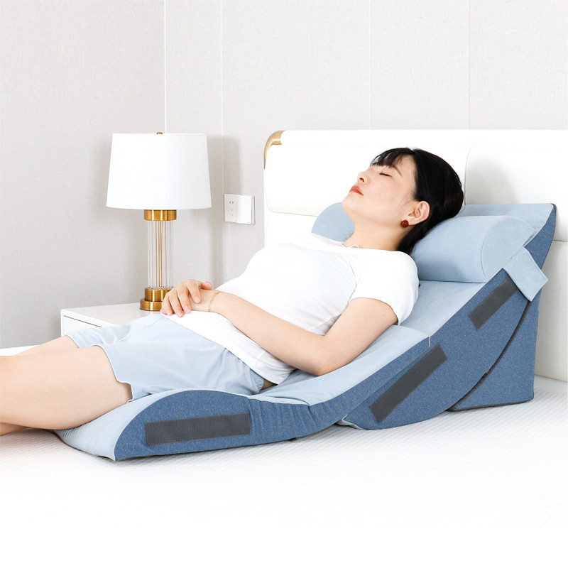 Bed Cushion for the Elderly Care Triangle Pillow Waist Protection for Pregnant Women Large Backrest Pillow Bedside Cushion Slope Cushion Backrest Bay Window Soft Bag
