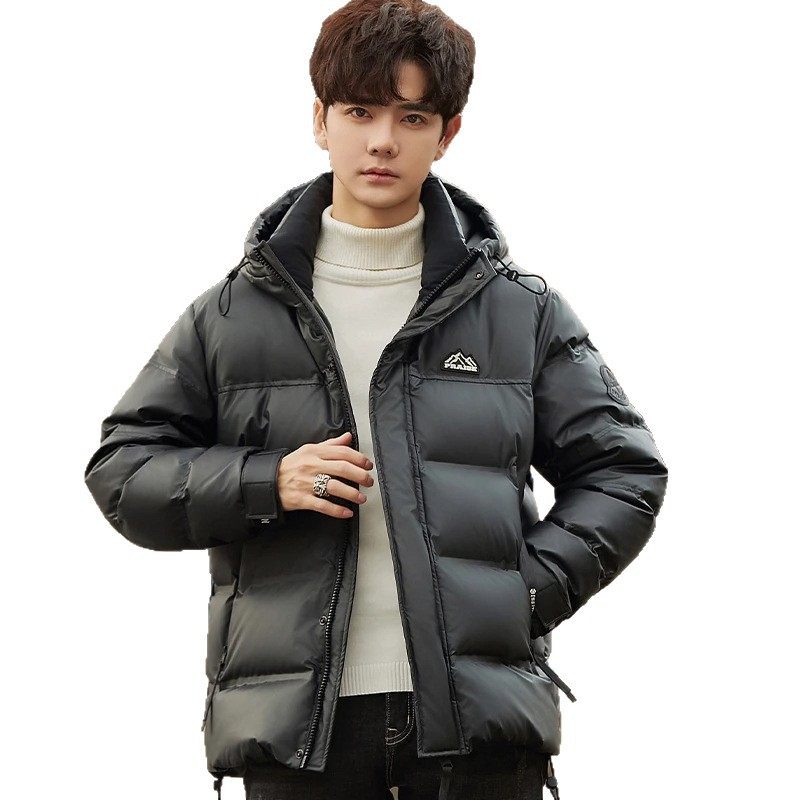 New National Standard Large White Duck down No-Wash Cold-Proof and Warm 2024 Winter Hooded White Duck down Jacket Jacket for Men 07