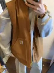 Car V01 Heavy-Duty Washed Thick Quilted Cotton Vest Diamond Thin Cotton Casual Simple Vintage Waistcoat Workwear Thickened